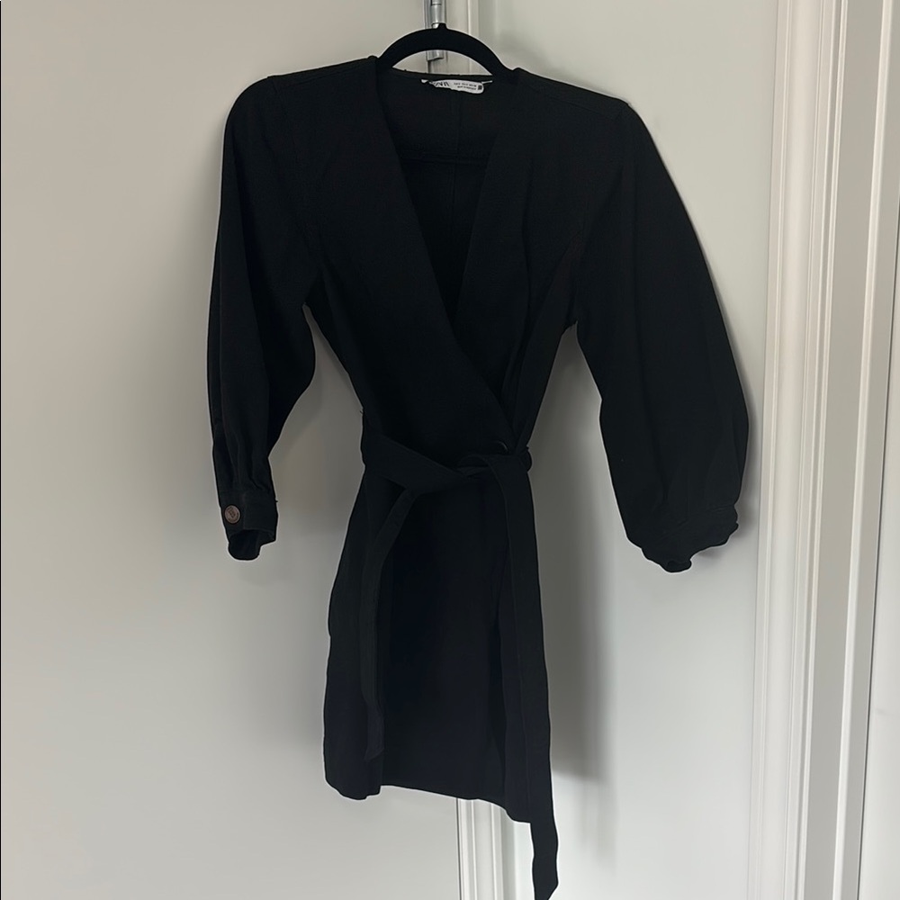 Elegant Black Wrap Dress